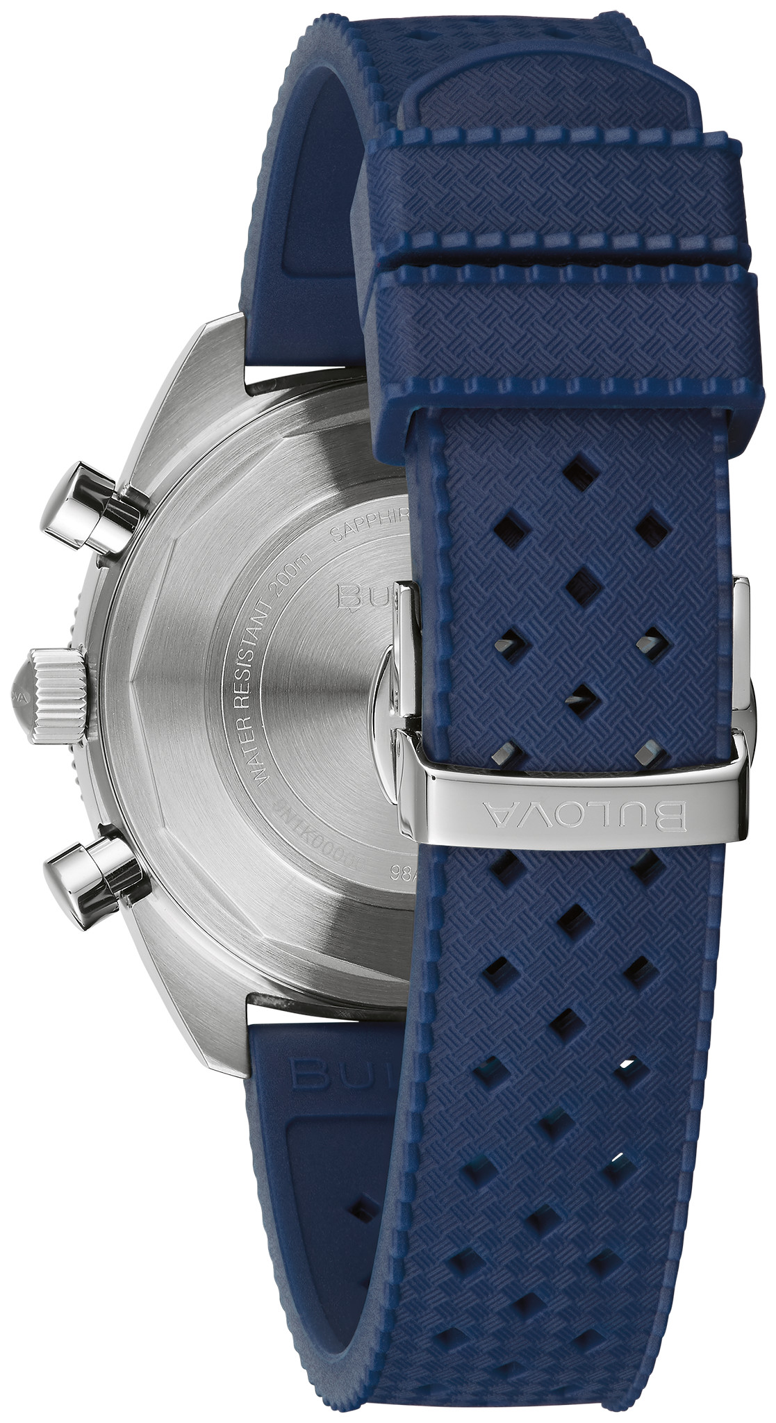 Blue Dial Silicone Strap Chronograph A 98A253 | Bulova